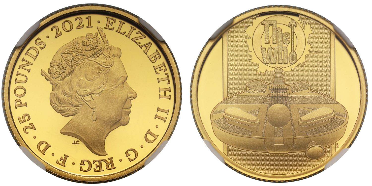 Elizabeth II 2021 gold PF70 UC FR 1/4oz The Who
