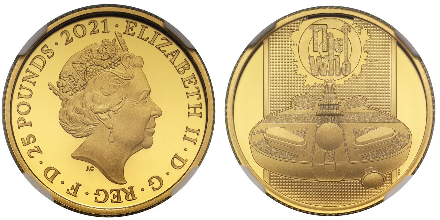 Elizabeth II 2021 gold PF70 UC FR 1/4oz The Who