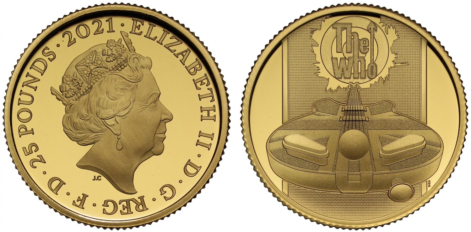 * Elizabeth II 2021 gold proof 1/4oz The Who