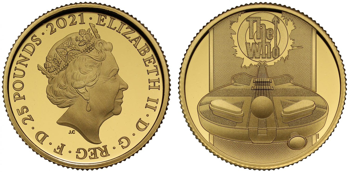 * Elizabeth II 2021 gold proof 1/4oz The Who