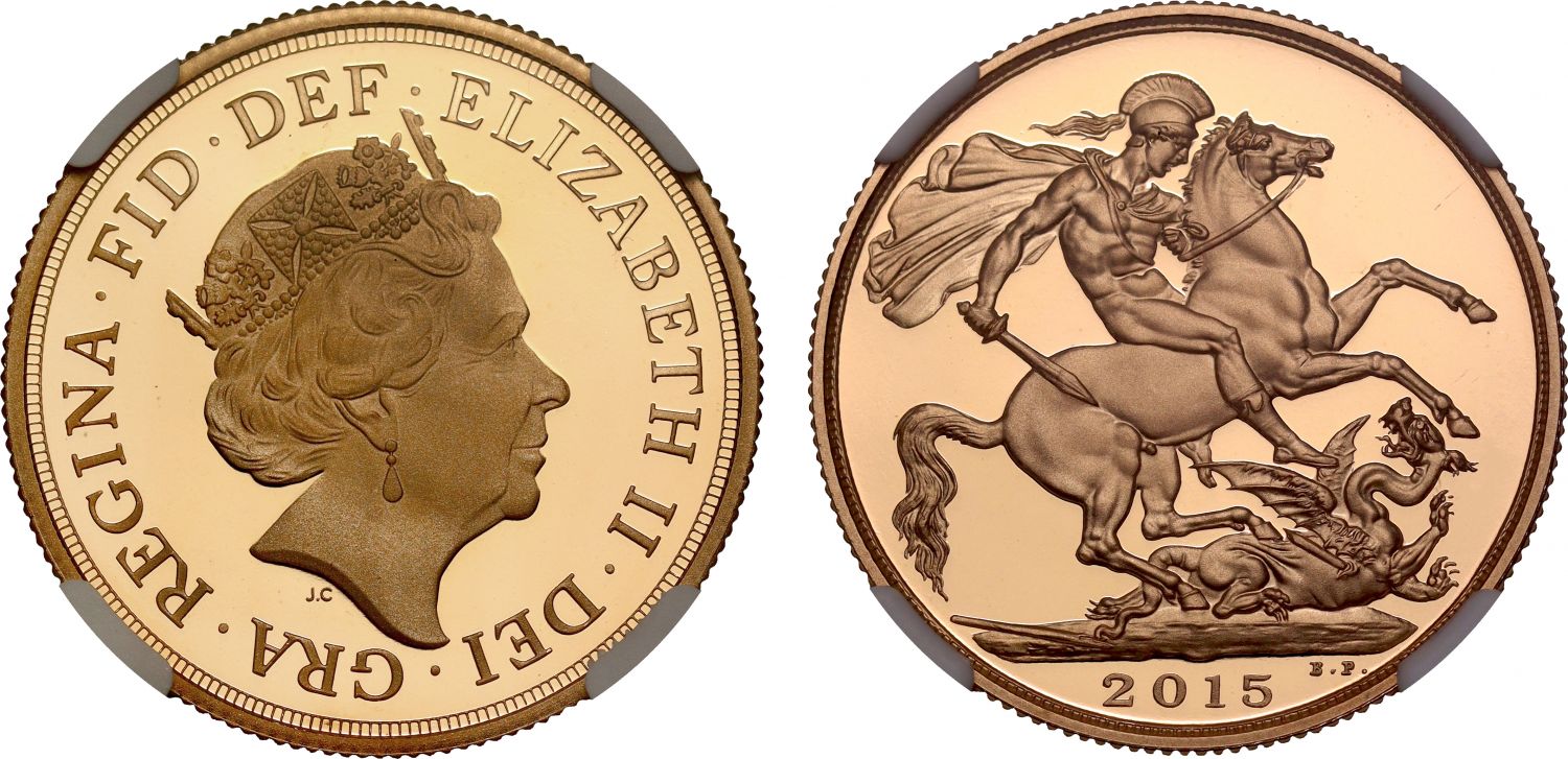 Elizabeth II 2015 JC proof Two-Pounds PF70 UCAM