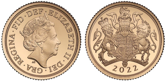 * Elizabeth II 2022 proof Half-Sovereign PF70 FDI, Platinum Jubilee