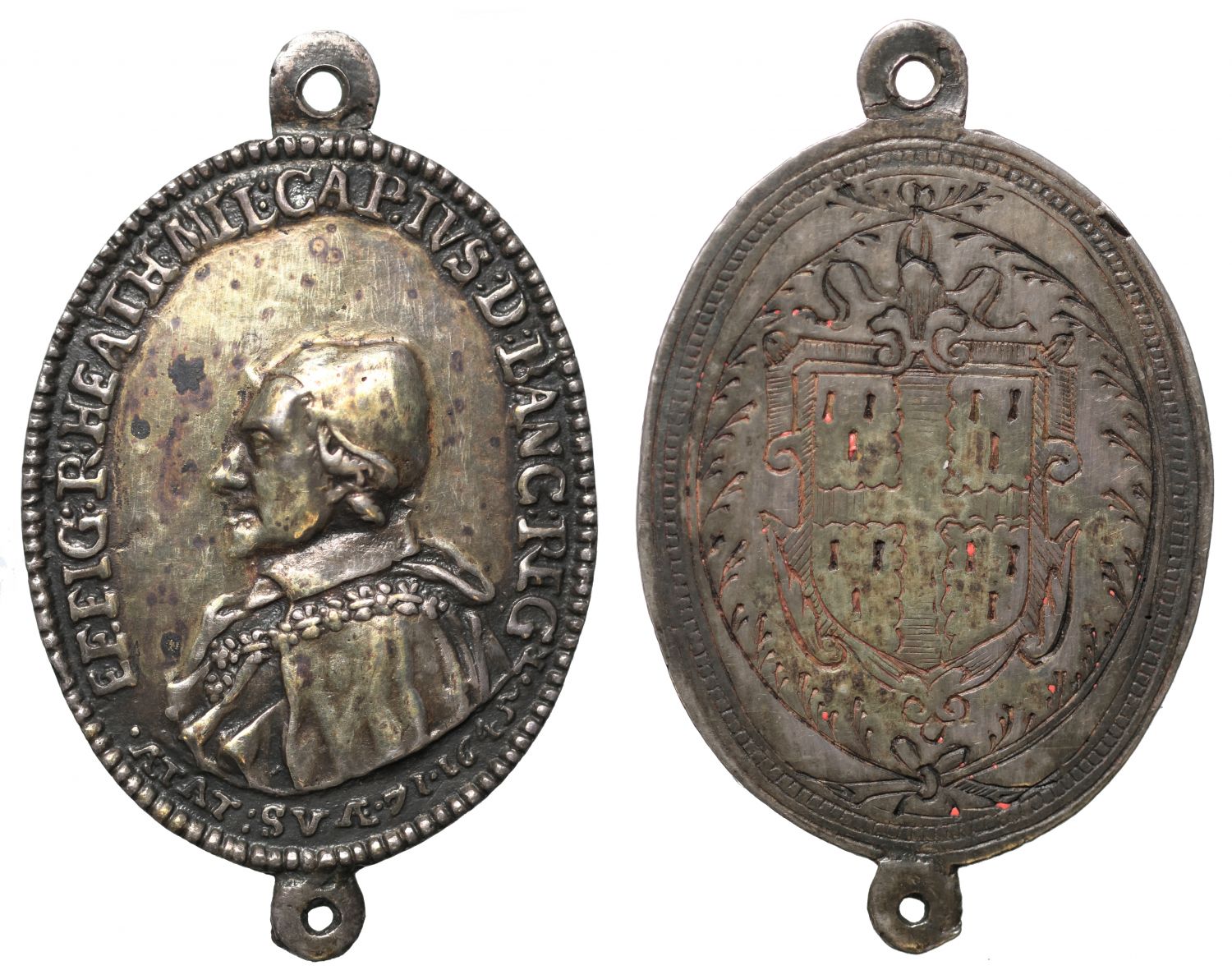 Chief Justice Heath, 1645, silver badge