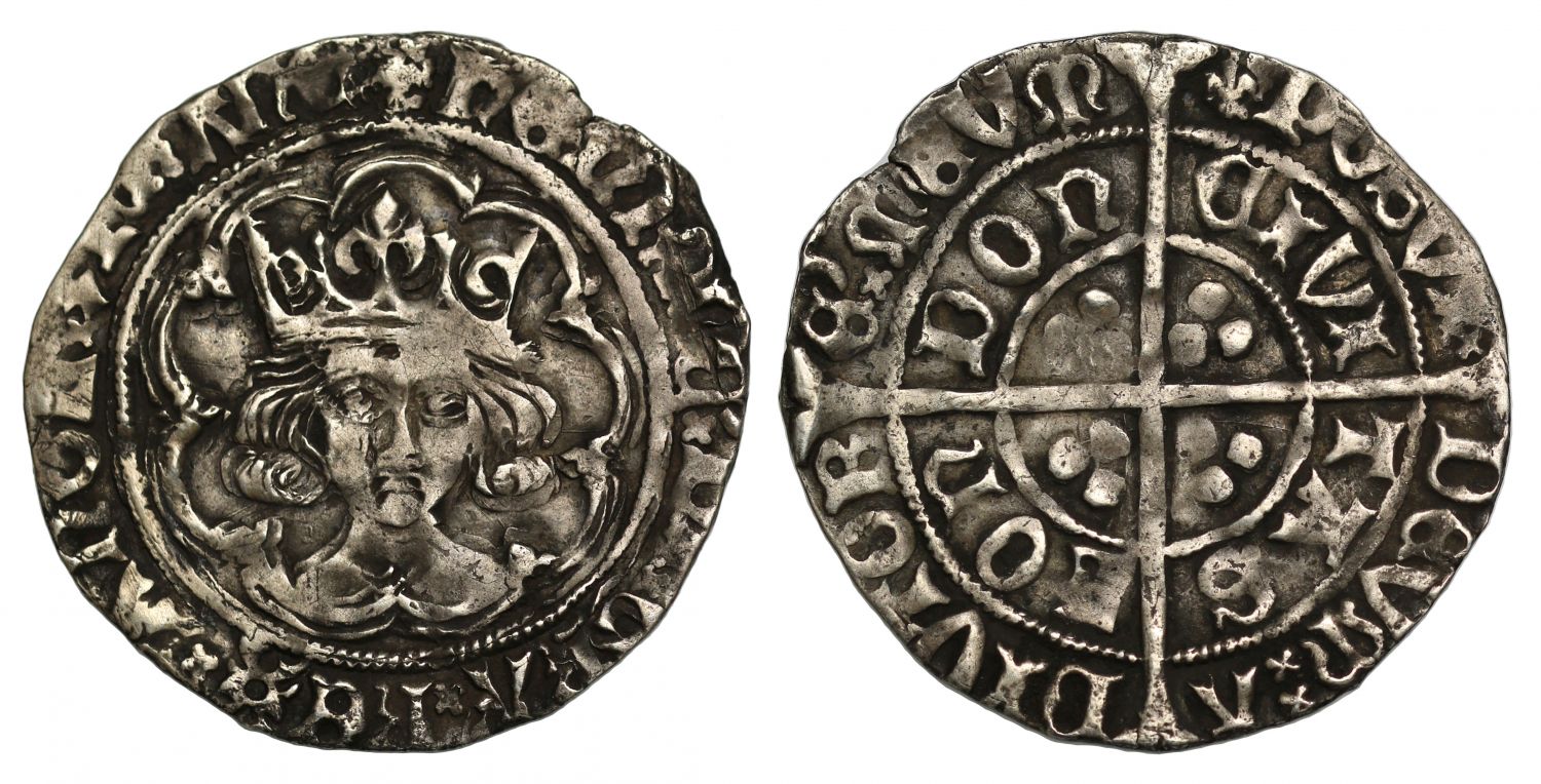Henry VII Groat, class I mm lis over halved sun and rose (1485-90)