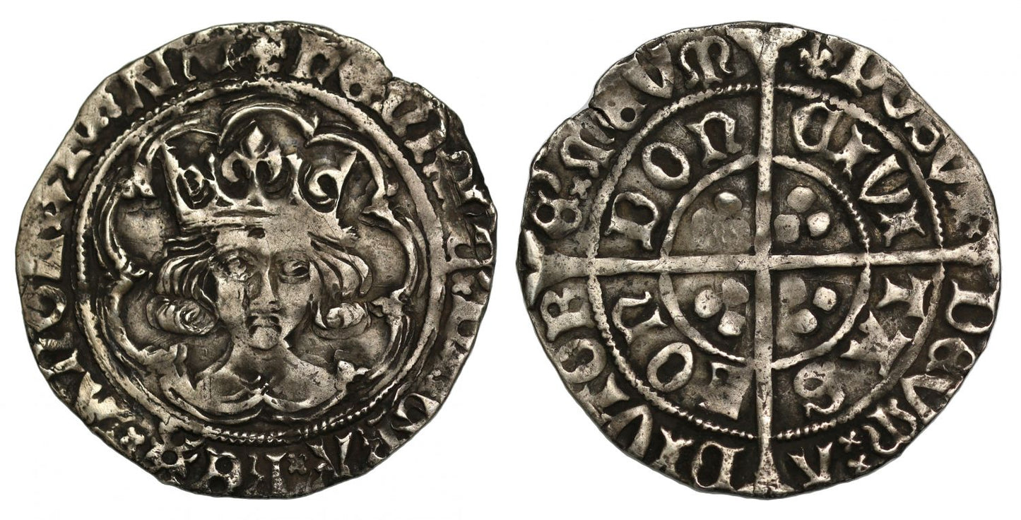 Henry VII Groat, class I mm lis over halved sun and rose (1485-90)