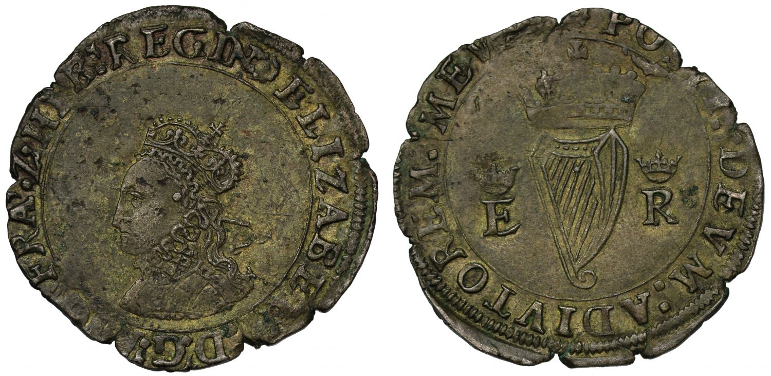 Ireland, Elizabeth I 1558 Groat, first base issue, reads REGIN, ex Comber