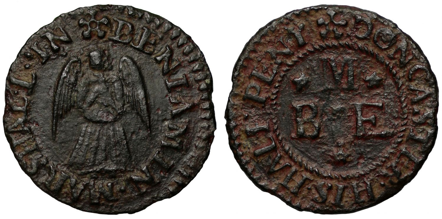 17th Century Halfpenny Token Yorkshire, Doncaster, Benjamin Marshall