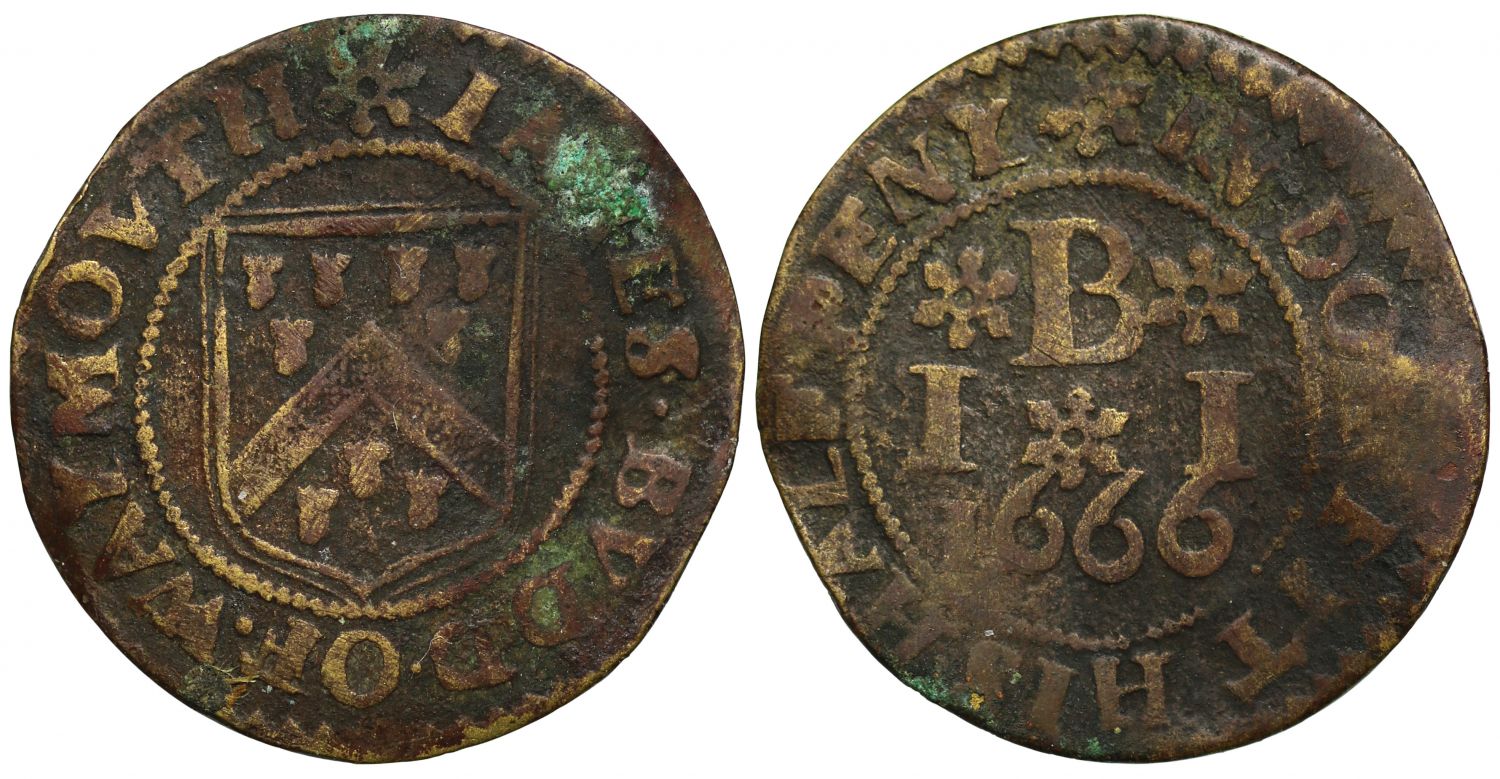 Dorset 17th century Token, Weymouth, James Budd, Halfpenny, 1666