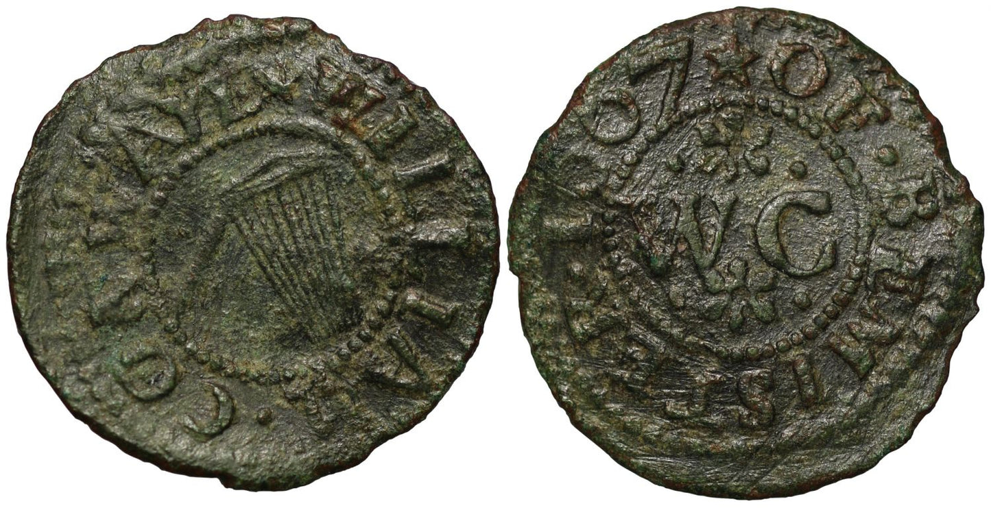 Dorset, 17th century Token, Beaminster, William Conwaye, 1667 Farthing woolcomb