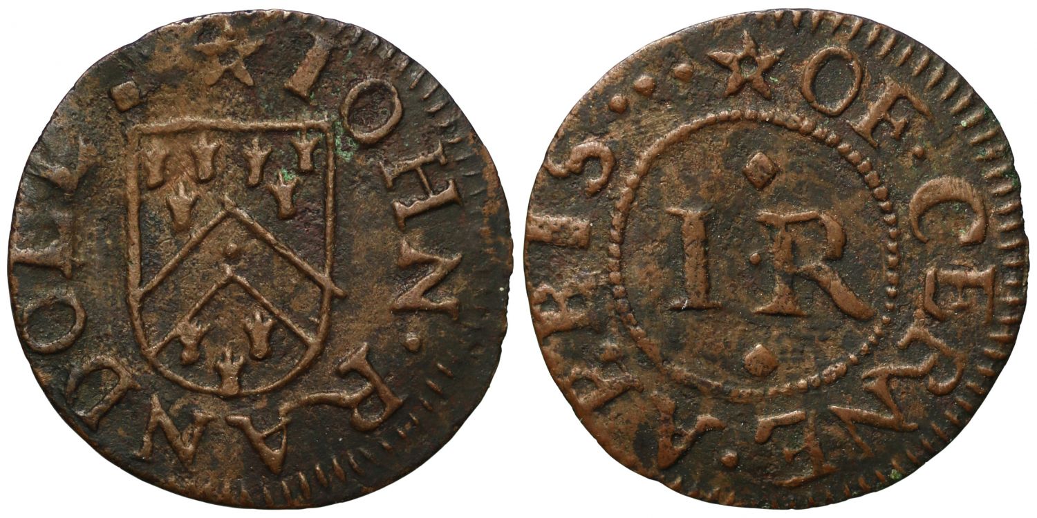 Dorset, 17th century Token, Cerne Abbas, John Randoll, Farthing, Grocers Arms