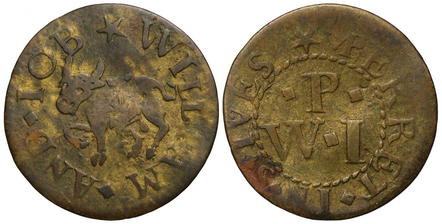 17th Century Token, Huntingdonshire, St Ives, William & Job Perret, Farthing