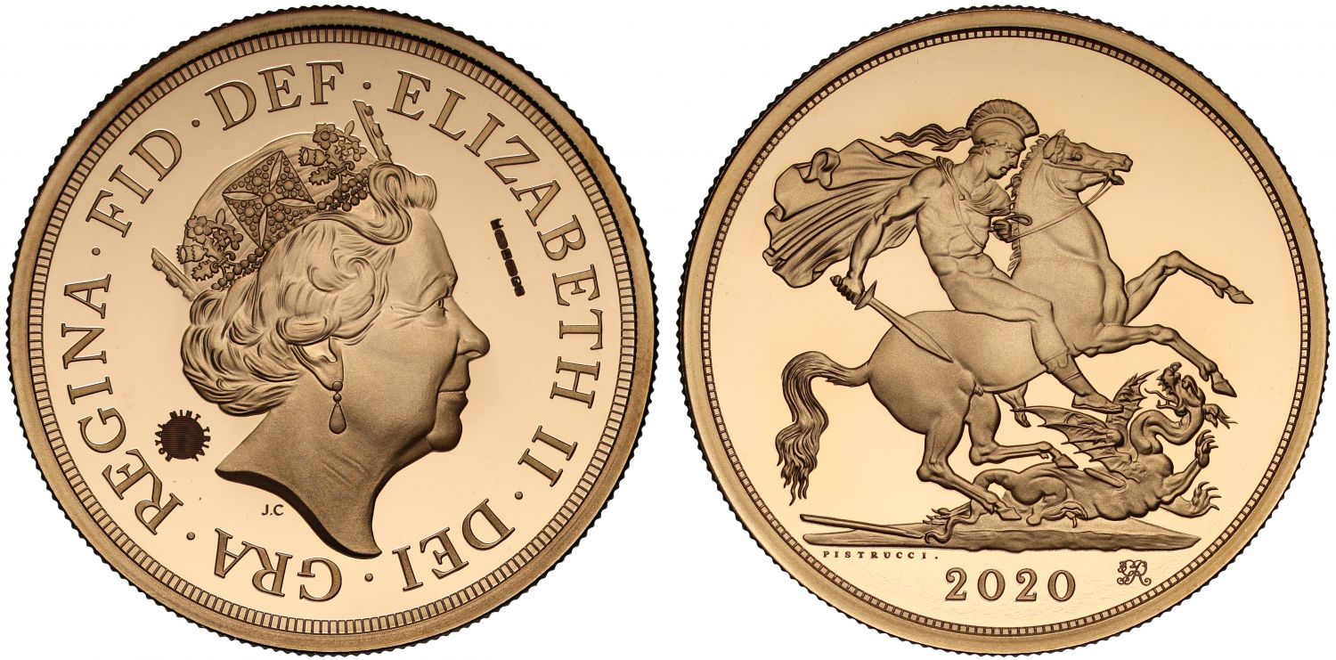 TRIAL PIECE: 2020 proof Five-Pounds PF70 UCAM