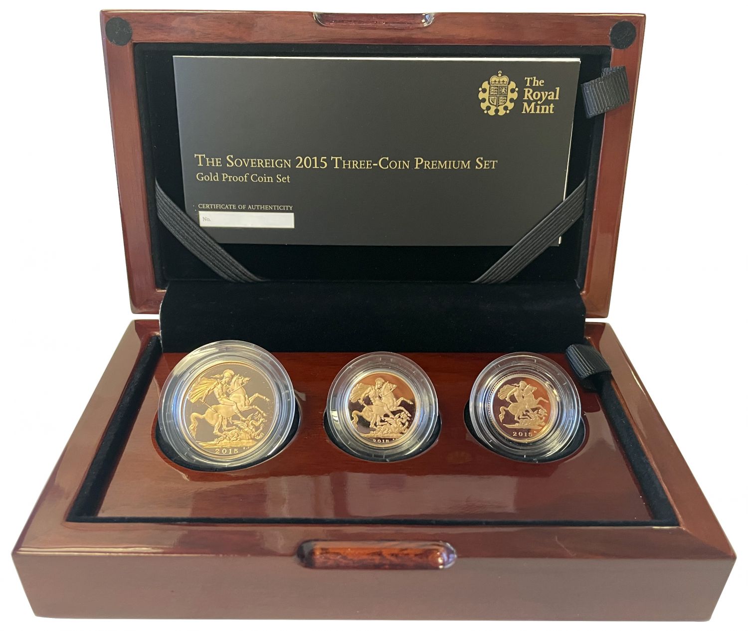Elizabeth II 2015 premium 3-coin proof Set IRB (£2 down)