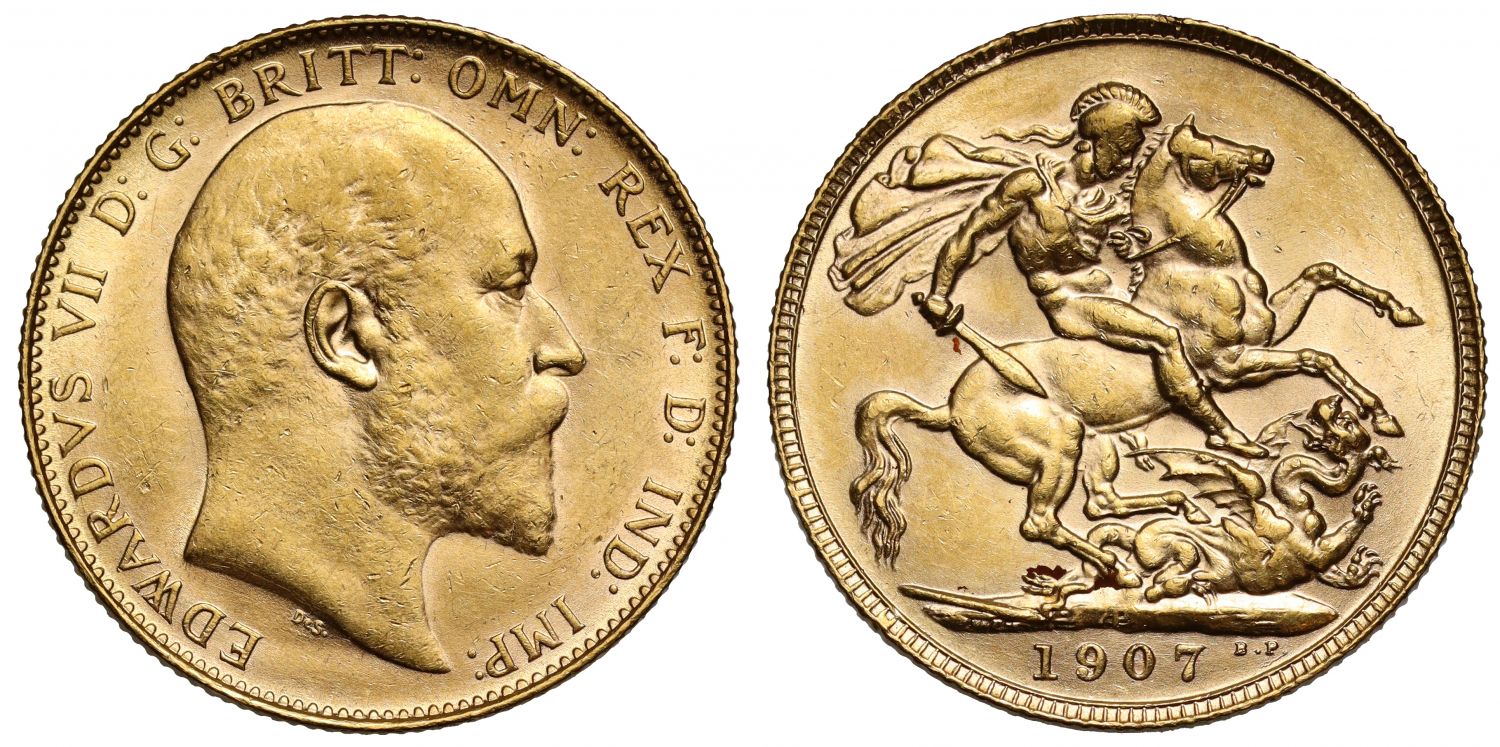 Edward VII 1907-P Sovereign Perth Mint