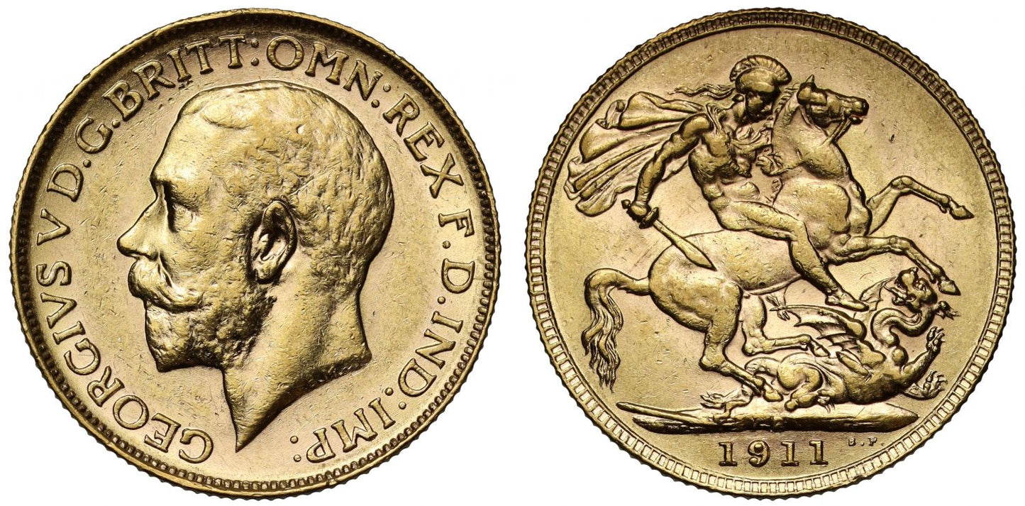 George V 1911-P Sovereign Perth Mint