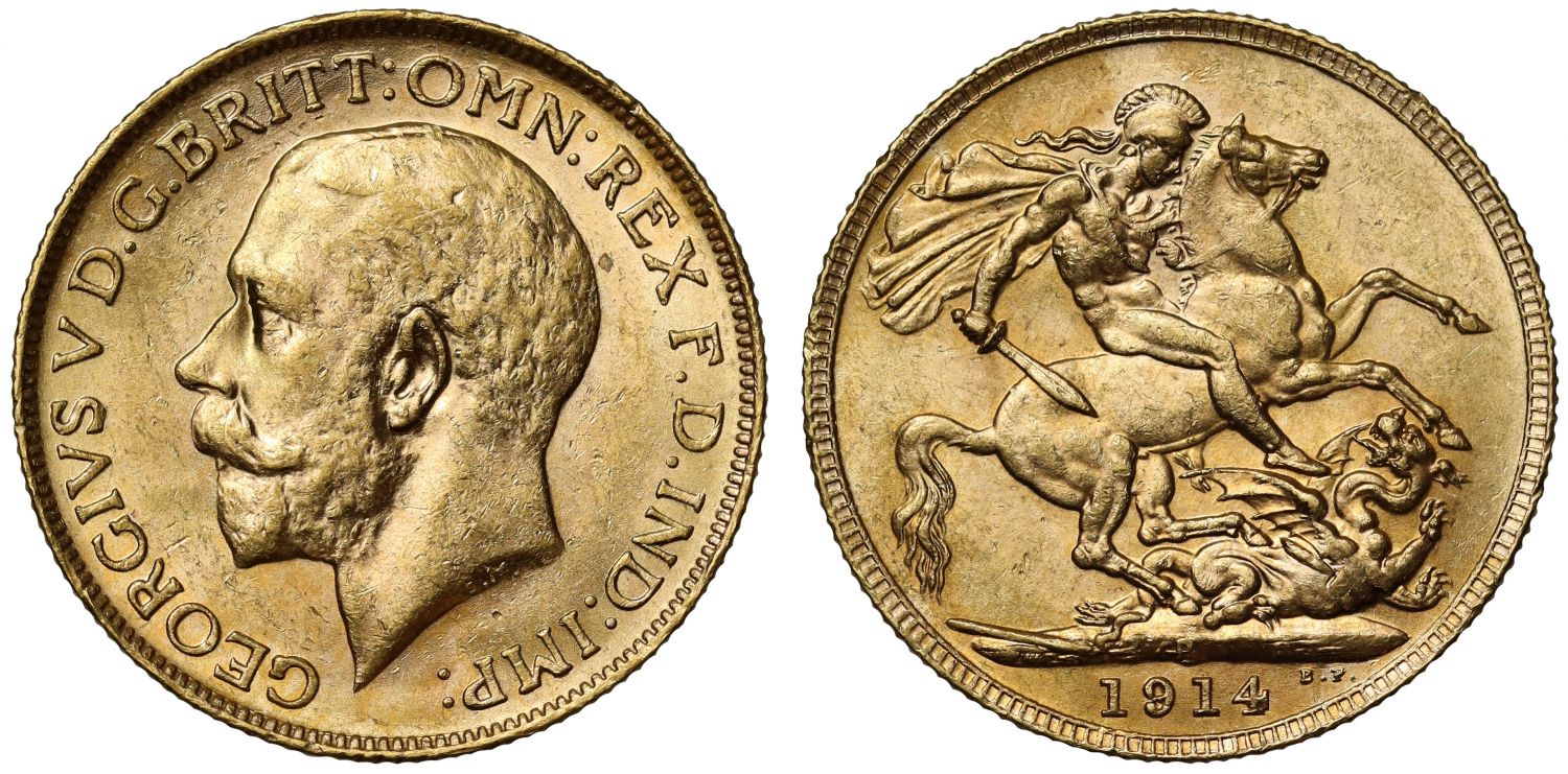 George V 1914-P Sovereign Perth Mint