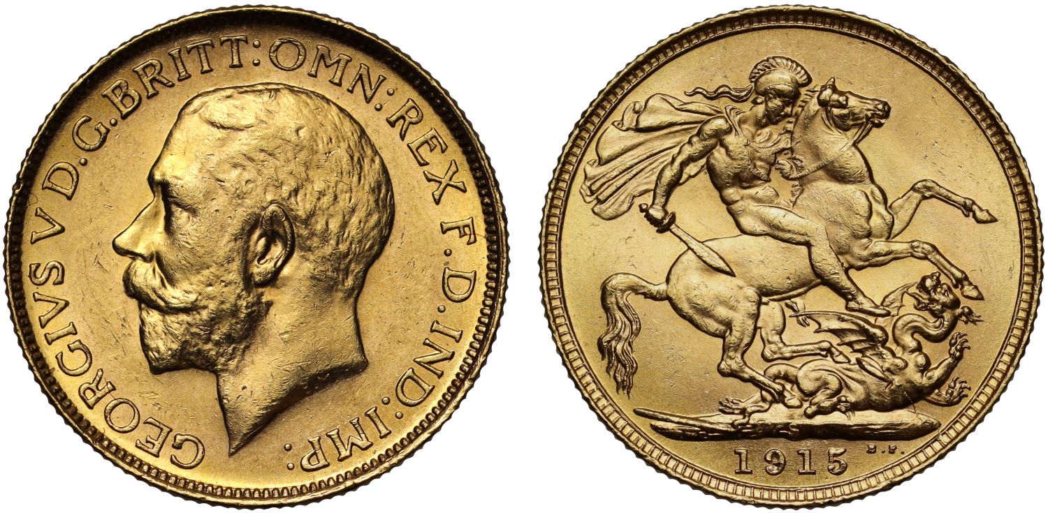 George V 1915-S Sovereign Sydney Mint