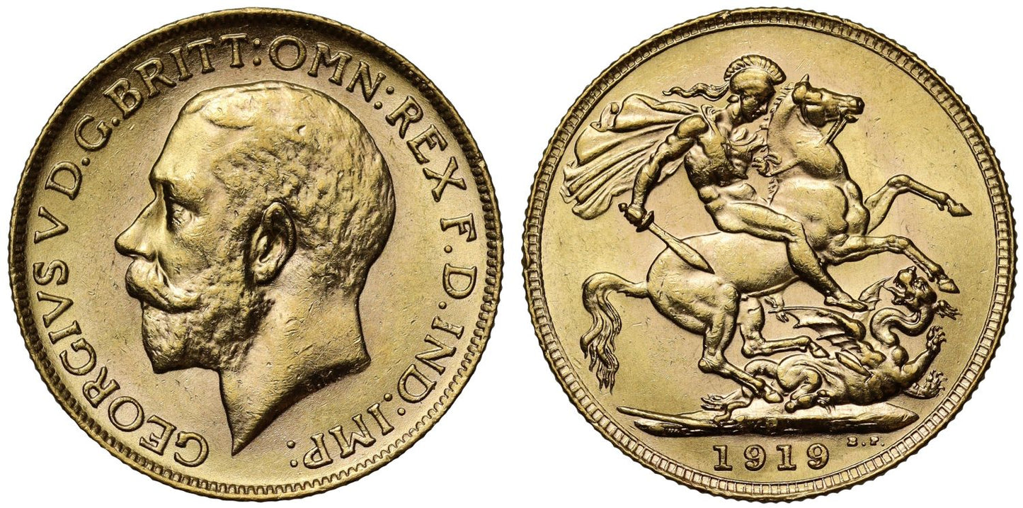 George V 1919-P Sovereign Perth Mint