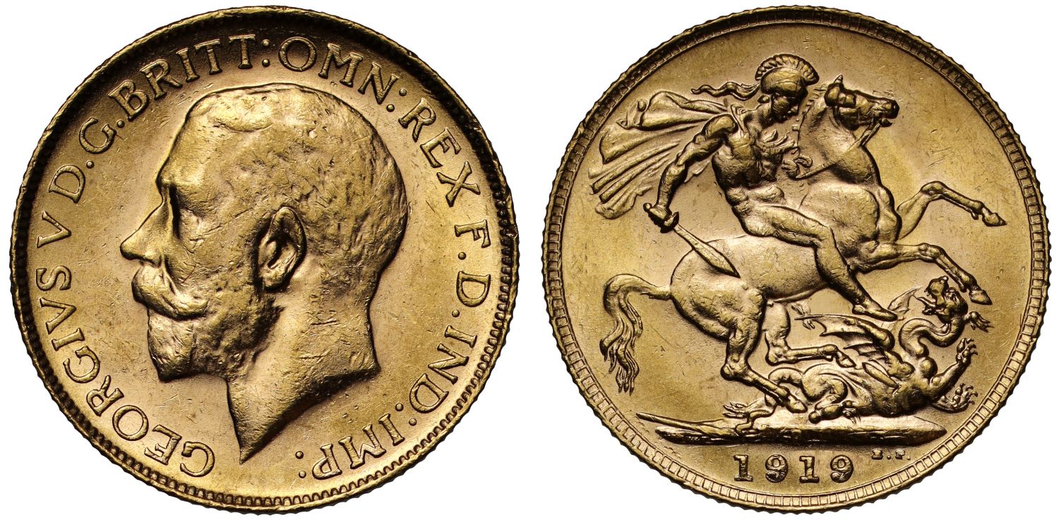 George V 1919-P Sovereign Perth Mint