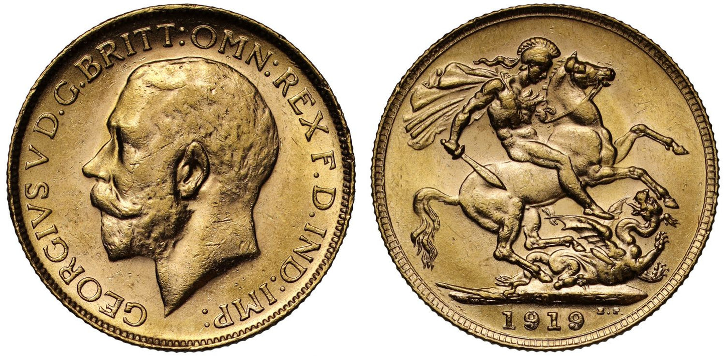 George V 1919-P Sovereign Perth Mint
