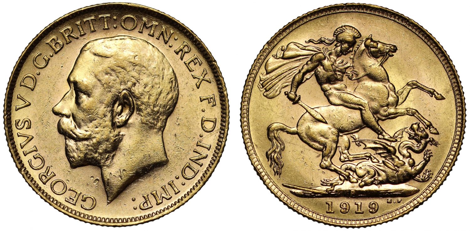 George V 1919-P Sovereign Perth Mint