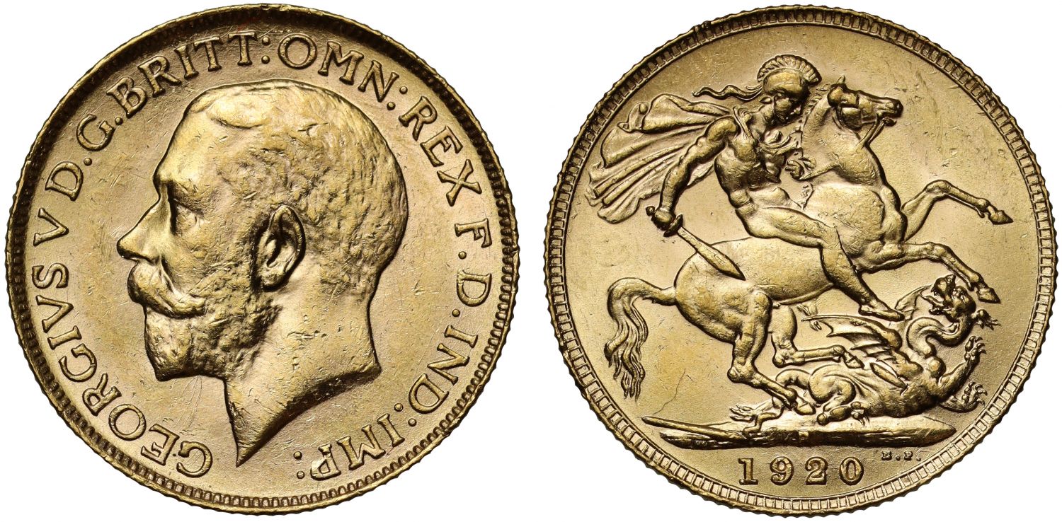 George V 1920-P Sovereign Perth Mint