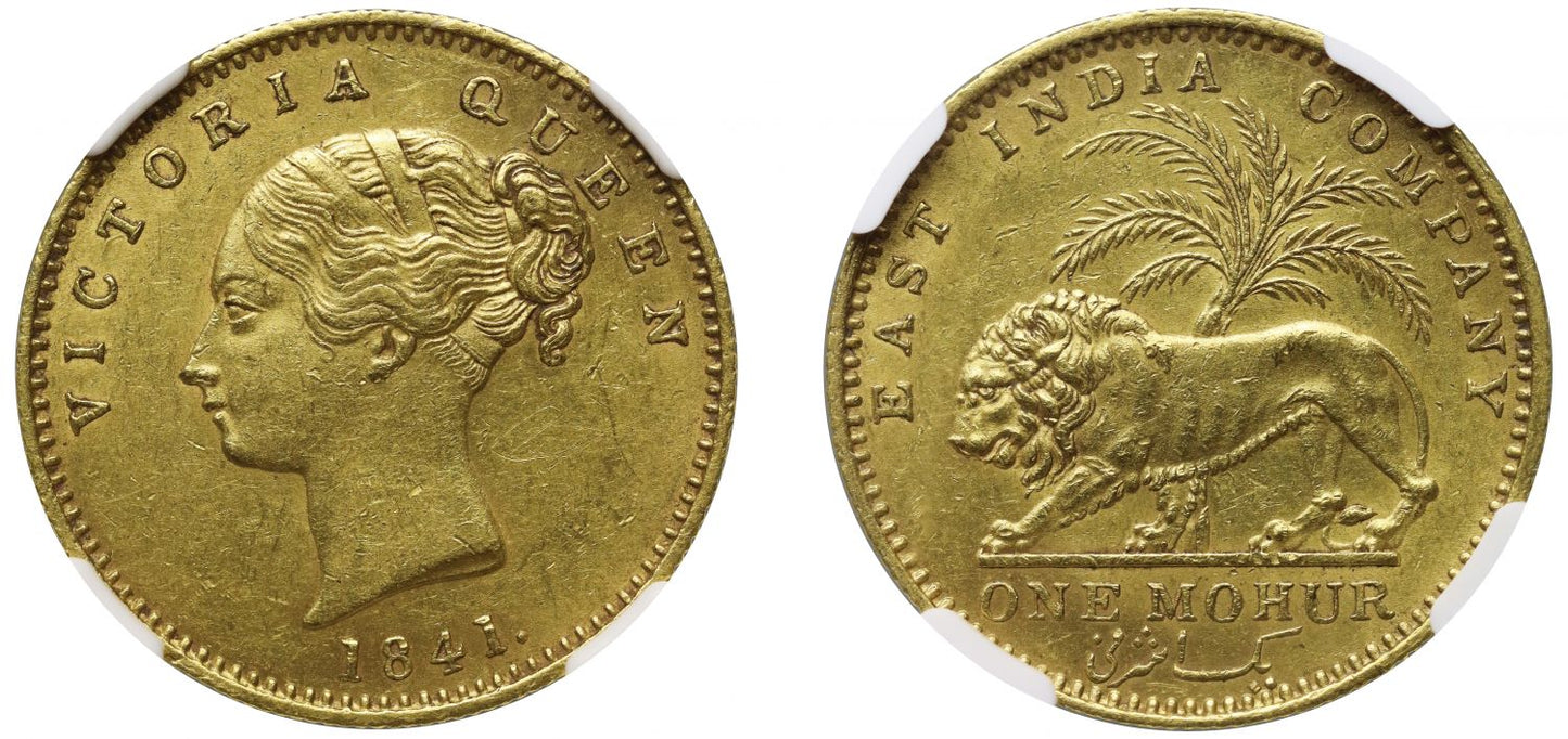 UNC DETAILS | British India, Victoria, Mohur, 1841, continuous legend.