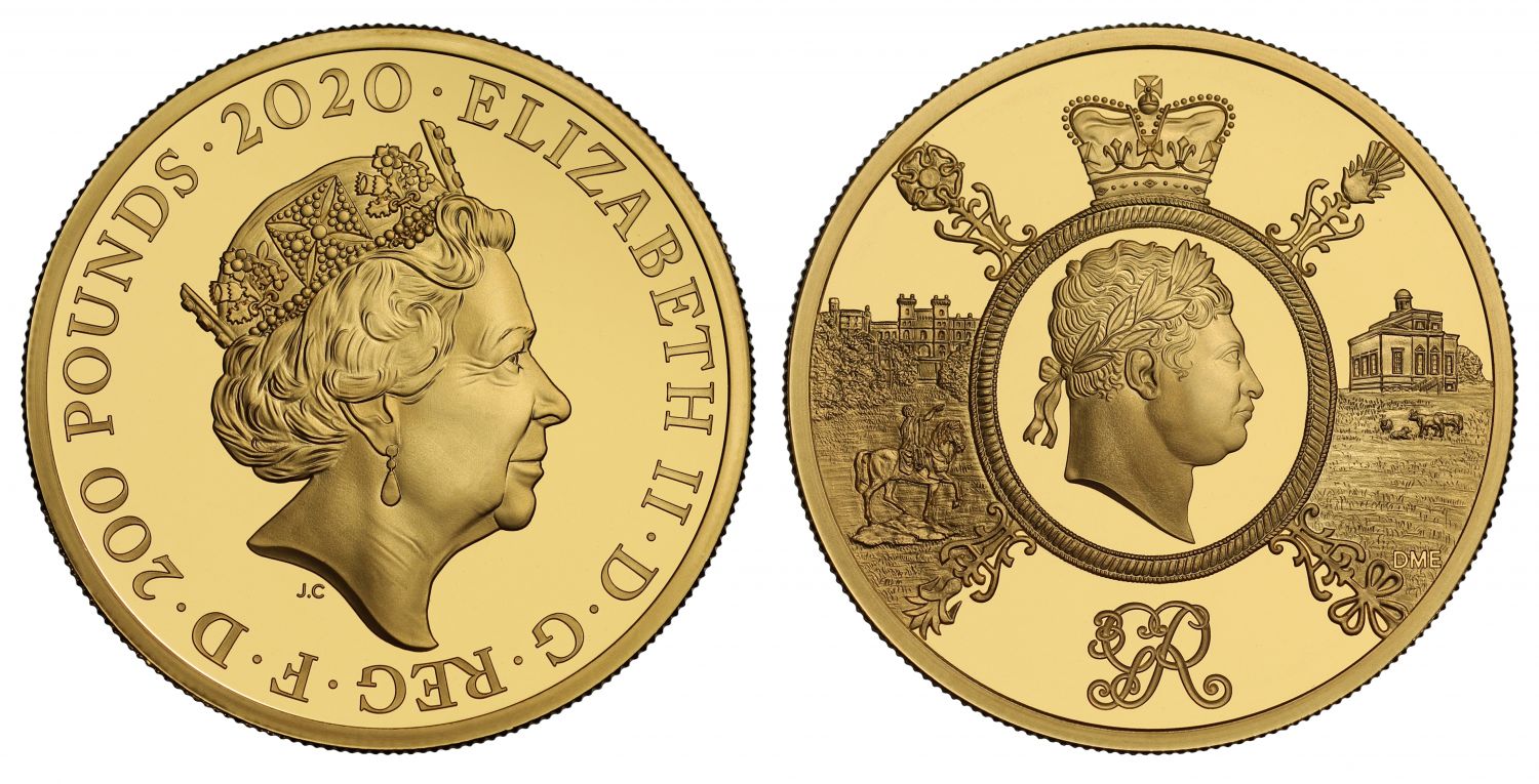 Elizabeth II 2020 PF70 FDI gold 2oz Celebration of George III