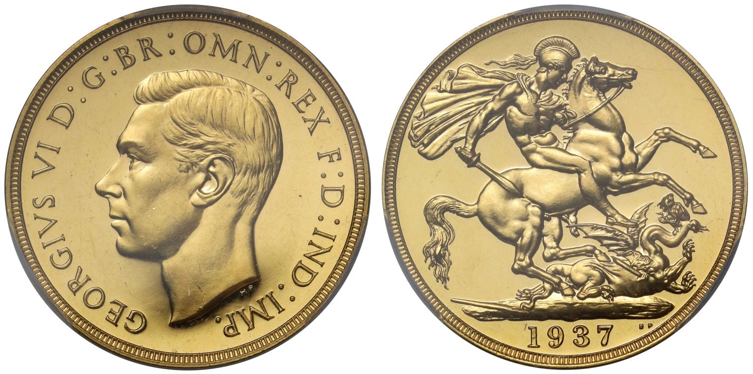 * George VI 1937 proof Two-Pounds PF63 Cameo