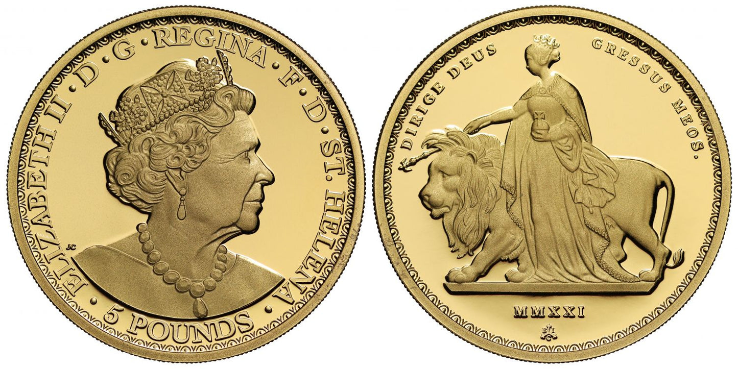 Elizabeth II 2021 EIC gold proof 1oz Una and the Lion