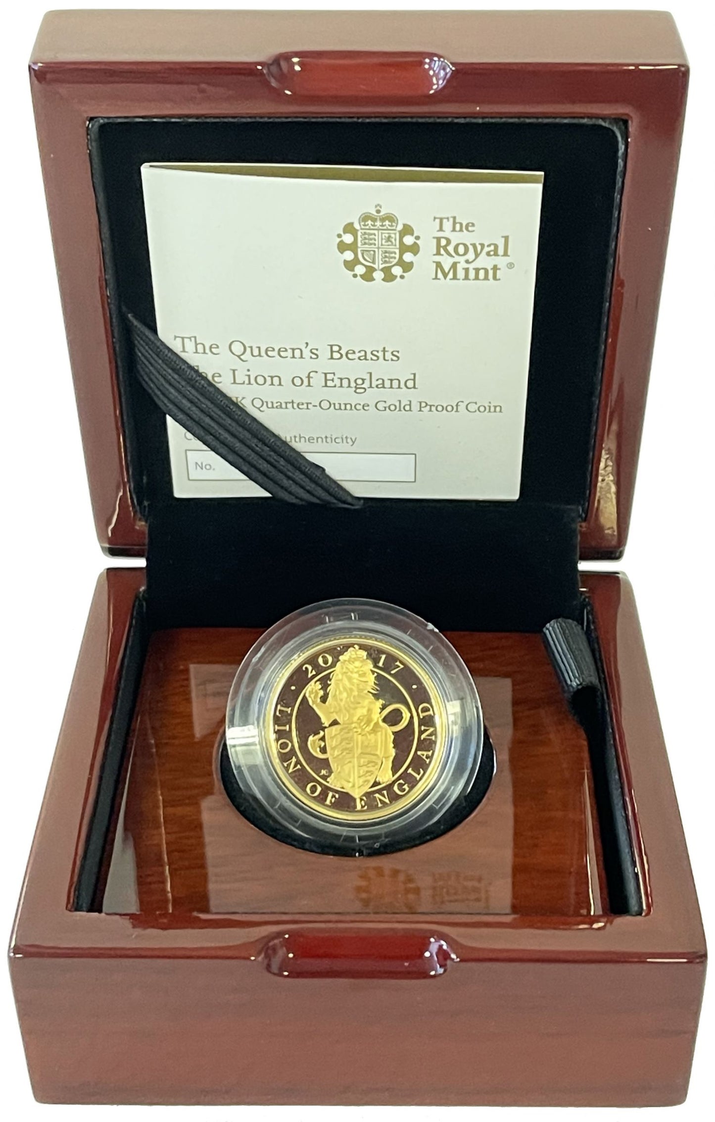 Elizabeth II 2017 gold proof Quarter-Ounce QB Lion of England