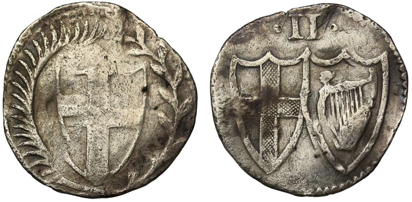 Commonwealth of England silver Halfgroat of Twopence