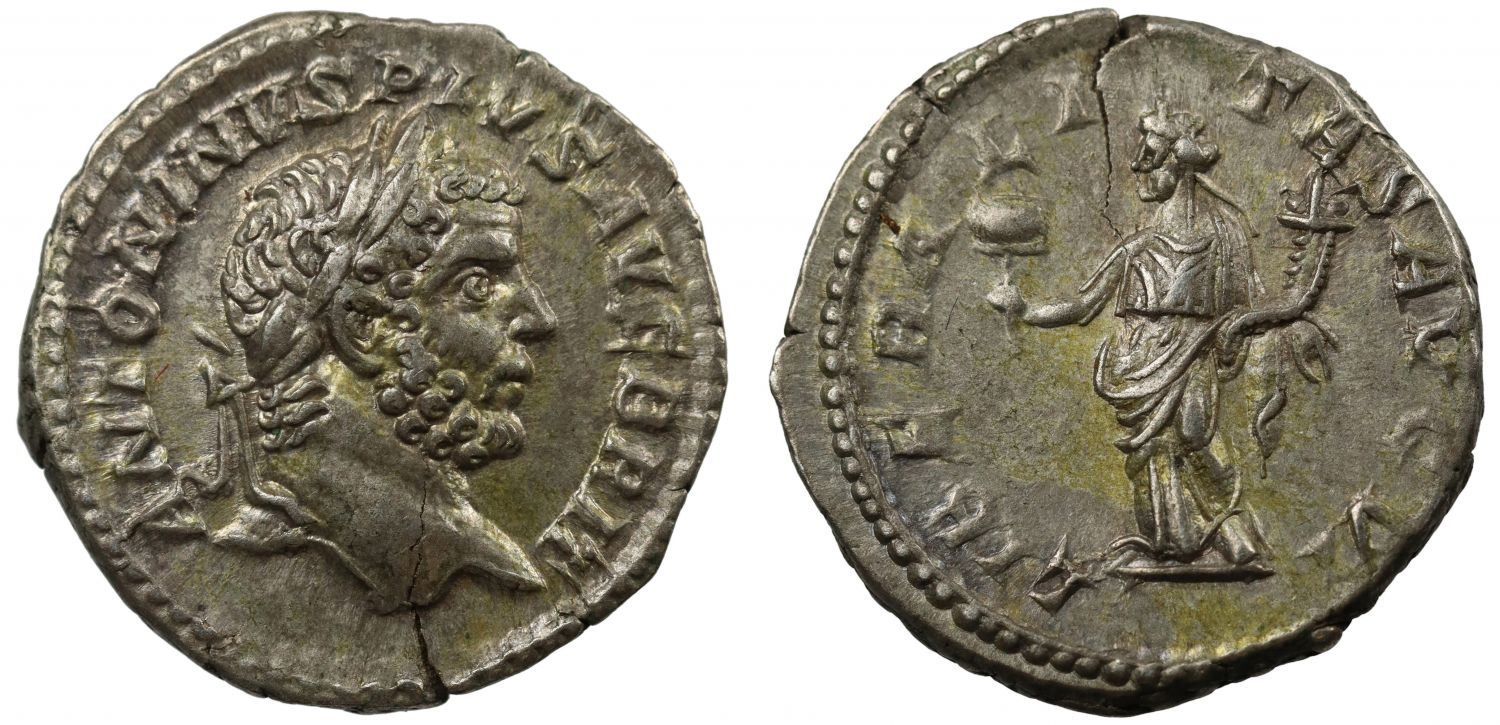 Caracalla, Silver Denarius, Liberalitas.