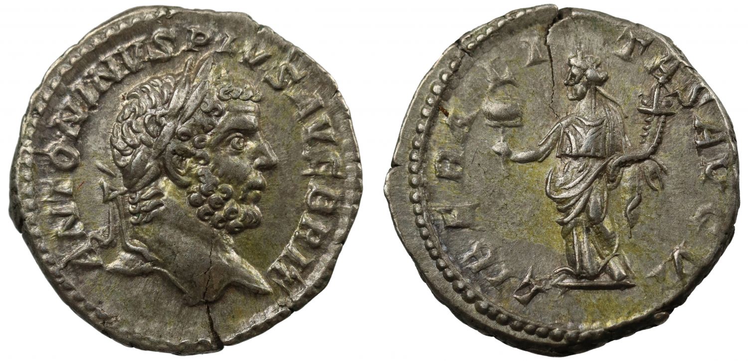 Caracalla, Silver Denarius, Liberalitas