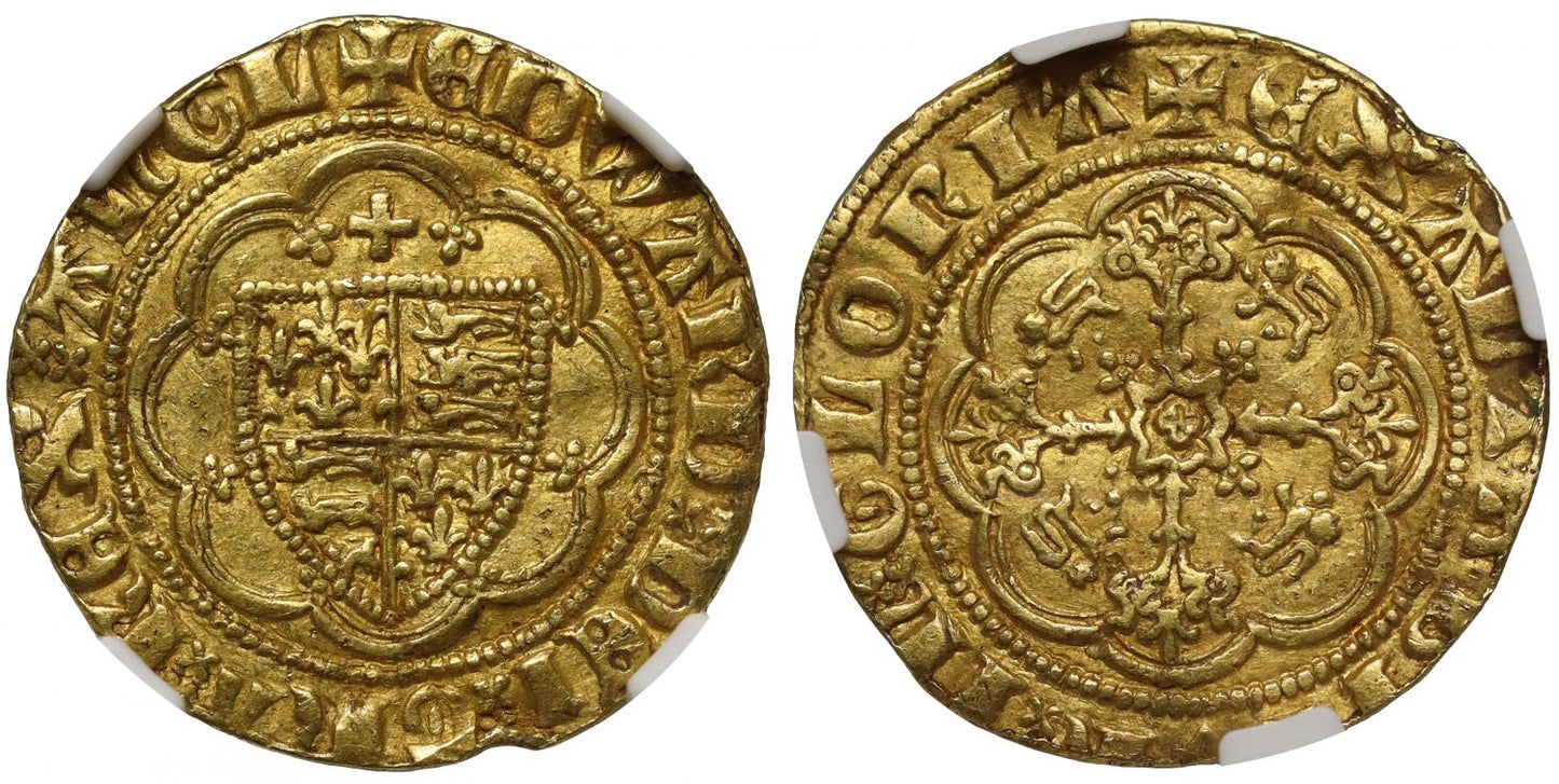 Edward III Quarter-Noble Treaty Period Calais AU53