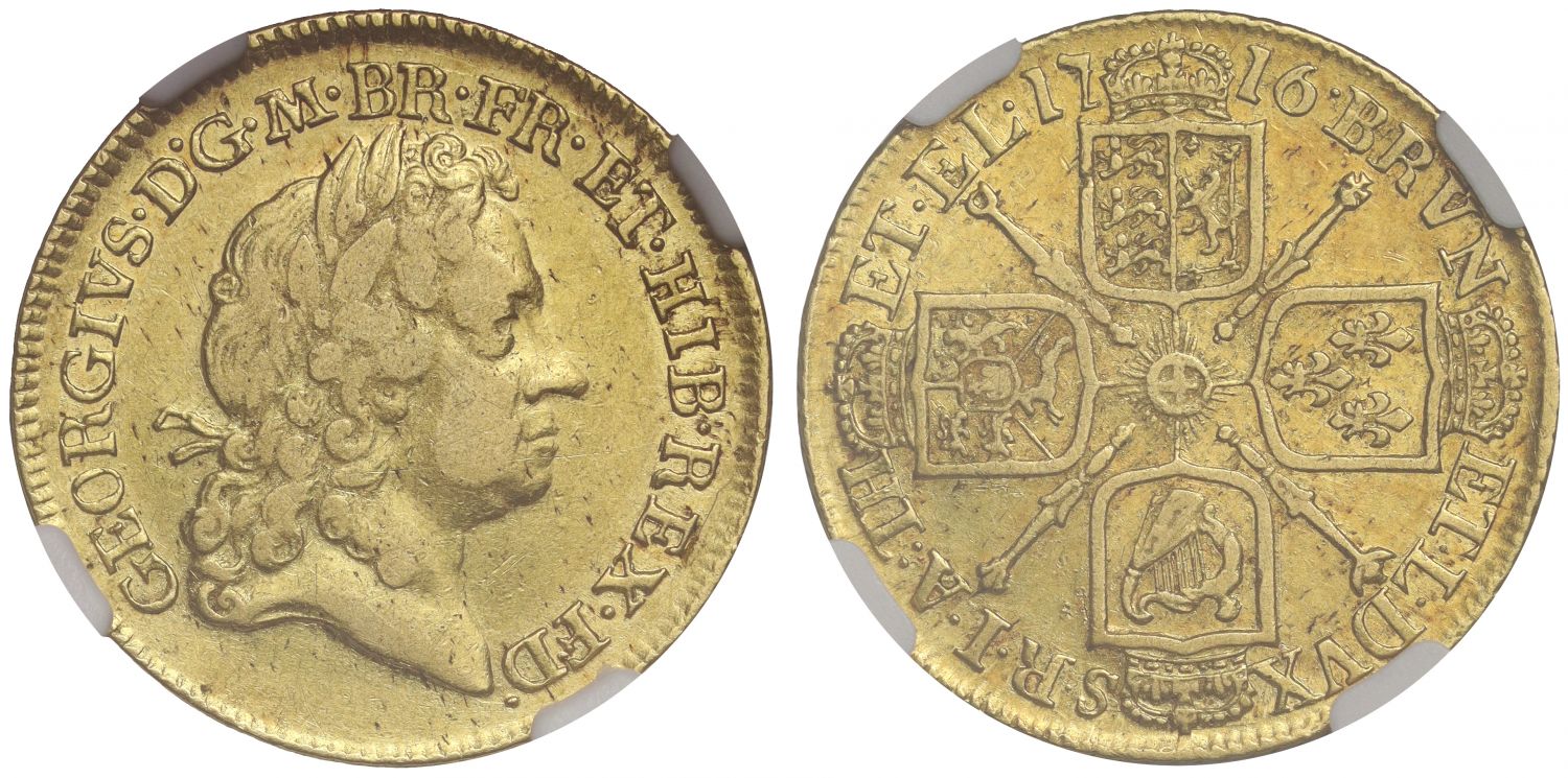 George I 1716 Guinea third bust XF40