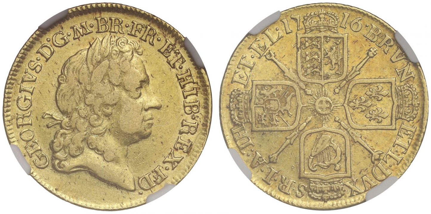 George I 1716 Guinea third bust XF40