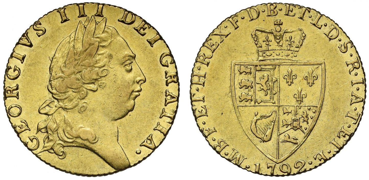 George III 1792 Guinea, fifth head, spade reverse