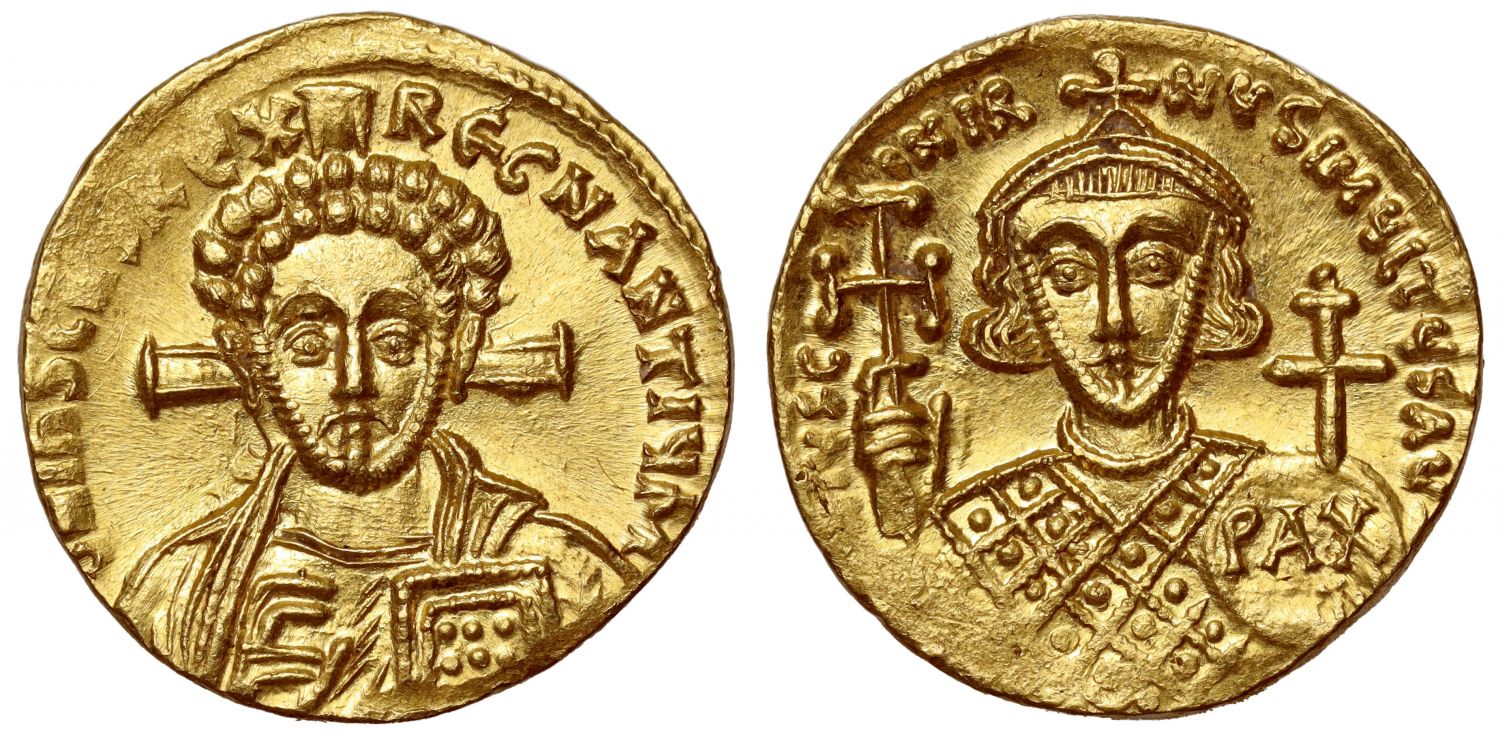 Justinian II, Second Reign, Gold Solidus.
