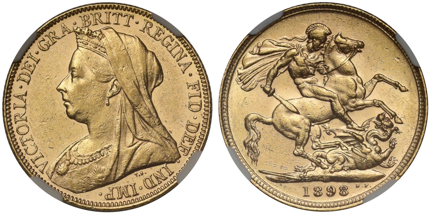 Victoria 1898-M Sovereign Melbourne Mint MS60