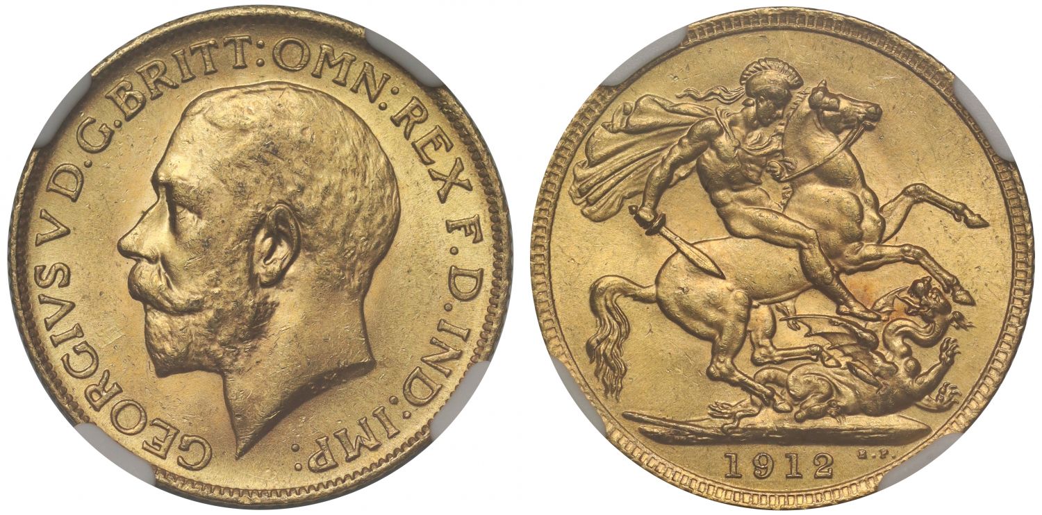 George V 1912 Sovereign MS63+