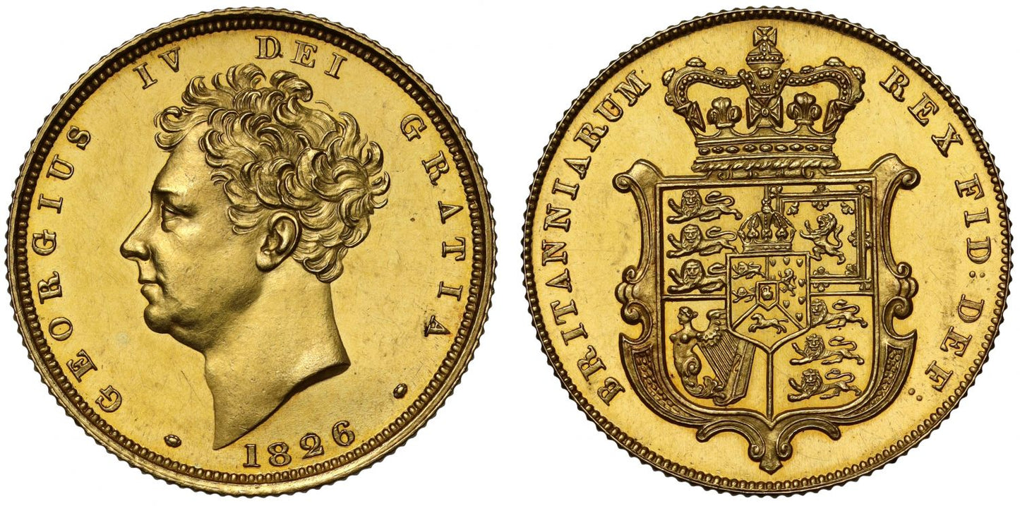 George IV 1826 proof Sovereign PF62 CAM