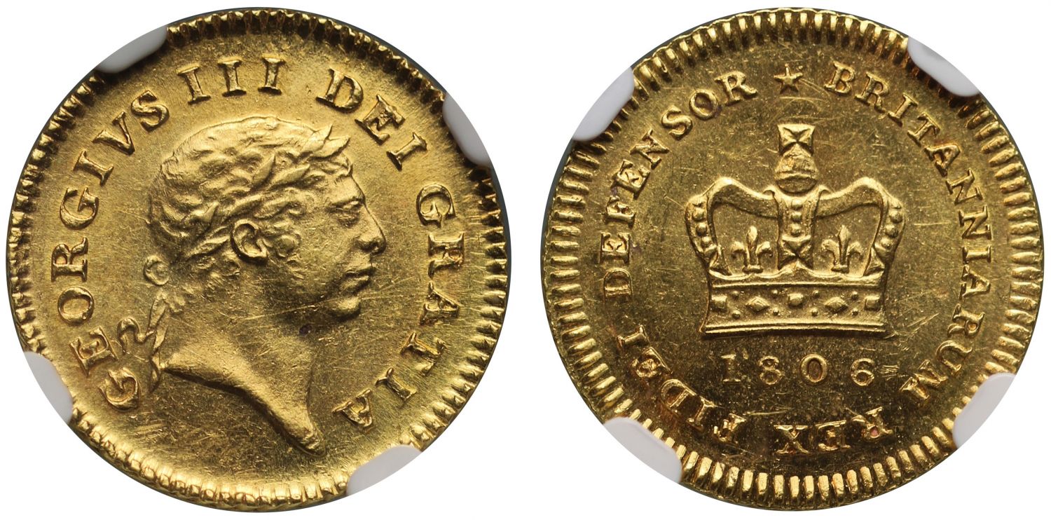 George III 1806 Third-Guinea, third type second bust NGC MS63