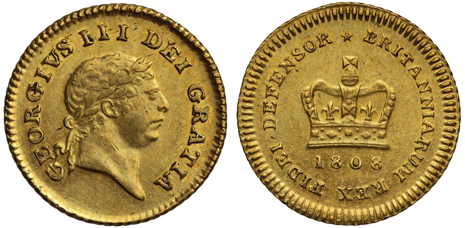 George III 1808 Third-Guinea, third type second bust