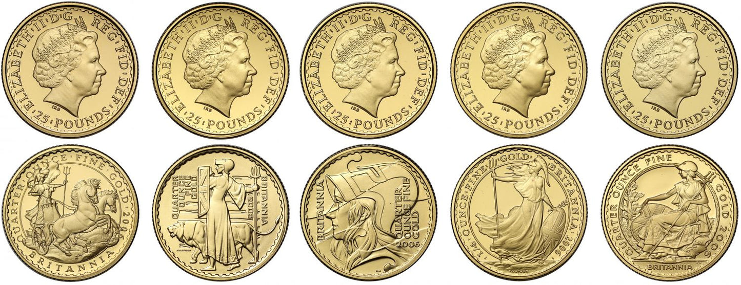 Elizabeth II 2006 Britannia 5-coin proof Set - Portrait Collection