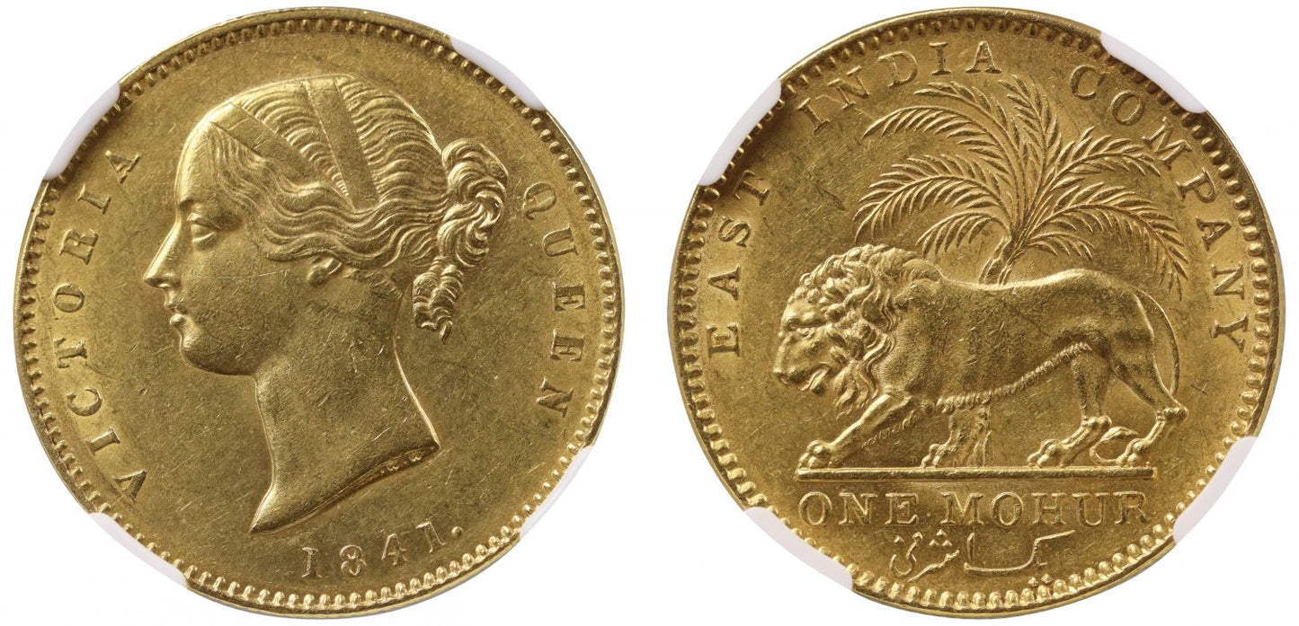 AU58  | British India, Victoria, Mohur, 1841 C.