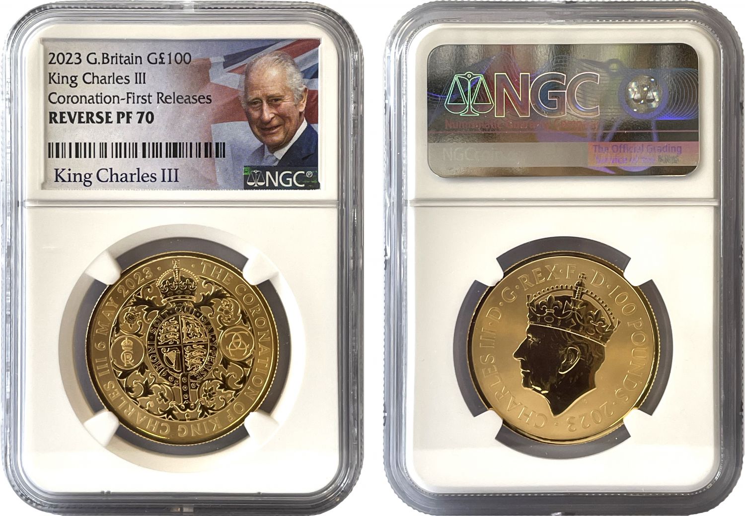 * Charles III 2023 gold proof 1oz Coronation RP70 FR
