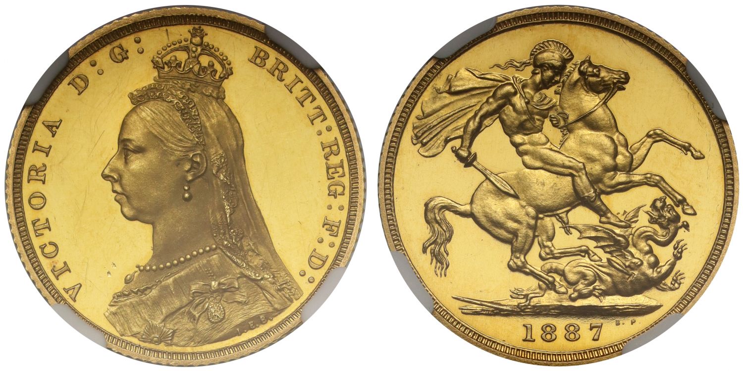 Victoria 1887 proof Sovereign PF62 UCAM