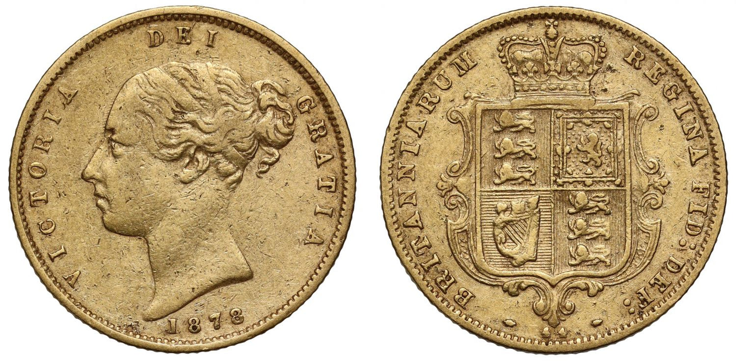 Victoria 1878 Half-Sovereign die no. 44, unlisted die number  in Marsh and Bull