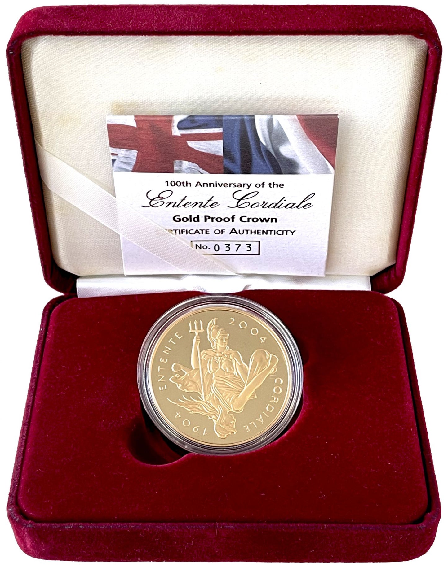Elizabeth II 2004 proof Five-Pounds Entente Cordiale